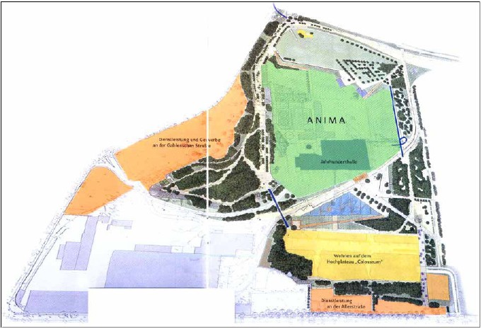Flächennutzung auf dem Bochum-West-Gelände (zu Planungsbeginn)